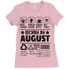 Born In August Ladies Fitted T-Shirt
