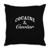 cocaine and caviar Throw Pillow