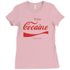 enjoy cocaine funny gray Ladies Fitted T-Shirt