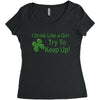 drink like a girl Women's Triblend Scoop T-shirt