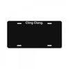 cling clang funny License Plate
