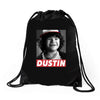 Dustin from Stranger Things Drawstring Bags