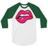sexy lip biting 3/4 Sleeve Shirt