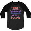 only the best dads get promoted to papa 3/4 Sleeve Shirt