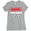 warning i kick balls Ladies Fitted T-Shirt