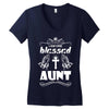 I Am One Blessed Aunt Women's V-Neck T-Shirt