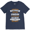 Super Cool Grandson Of A Freaking Awesome Grammy V-Neck Tee