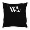 w anchor mens funny offensive Throw Pillow