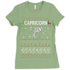 capricorn christmas ugly sweater Ladies Fitted T-Shirt