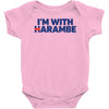 i am with harambe Baby Onesie
