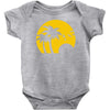 beach silhouette birds sand sunset Baby Onesie