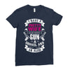 I Have a Pretty Wife I Also Have a Gun a Shovel and an Alibi Ladies Fitted T-Shirt