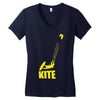 kite kitesurfen kiteboarden fun extremsport top Women's V-Neck T-Shirt