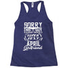 This Guy Is Taken By A Super Sexy April Girlfriend Racerback Tank