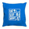 v3 eat sleep hockey Throw Pillow