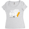 Butt Out Lung Cancer Awareness Women's Triblend Scoop T-shirt