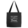 dreams into plans journal Tote Bags