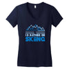 i'd rather be skiing Women's V-Neck T-Shirt
