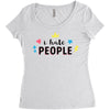 I Hate People Women's Triblend Scoop T-shirt