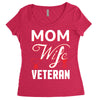 Mom Wife Veteran - Veterans Day T-Shirt Gifts Women's Triblend Scoop T-shirt