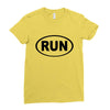 basic running oval Ladies Fitted T-Shirt