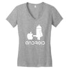 android robot spoof Women's V-Neck T-Shirt