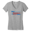 Vote Crowley - King Of Hell Women's V-Neck T-Shirt