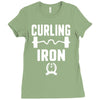 curling iron Ladies Fitted T-Shirt