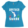 brother shark doo doo doo family matching Women's Triblend Scoop T-shirt