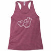 rude hands, ideal gift or birthday present. Racerback Tank