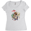 deadpool and superman Women's Triblend Scoop T-shirt