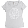 funny male brain ideal birthday gift or present Women's Triblend Scoop T-shirt