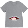 July Peeking Out Asian Baby Girl V-Neck Tee