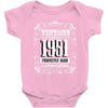vintage made in 1951 perfectly aged a living legend Baby Bodysuit