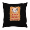 i'm smiling because i have no idea what's going on Throw Pillow