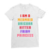 i am a mermaid unicorn kitten fairy princess Ladies Fitted T-Shirt