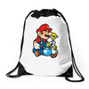 mario weed Drawstring Bags