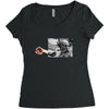 Football Statue Women's Triblend Scoop T-shirt