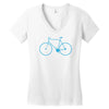 cycling bikes bike cycle riding retro sticker transfer tv funny iron o Women's V-Neck T-Shirt