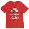 proud aunt of a freaking awesome nephew V-Neck Tee