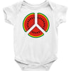 watermelon peace sign Baby Onesie