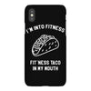 fitness fit taco in my mouth funny food eating healthy exercise gym iPhoneX Case