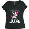 unicorns are born in june Women's Triblend Scoop T-shirt