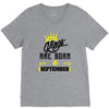Kings Are Born In September V-Neck Tee