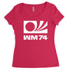 wm 74 germany world cup 1974 retro football Women's Triblend Scoop T-shirt