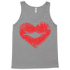 lip print heart Tank Top