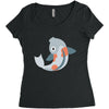 fish color Women's Triblend Scoop T-shirt