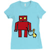 bird powered robot Ladies Fitted T-Shirt