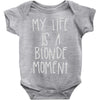 my life is a blonde moment Baby Onesie