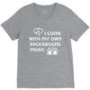 i come with music V-Neck Tee